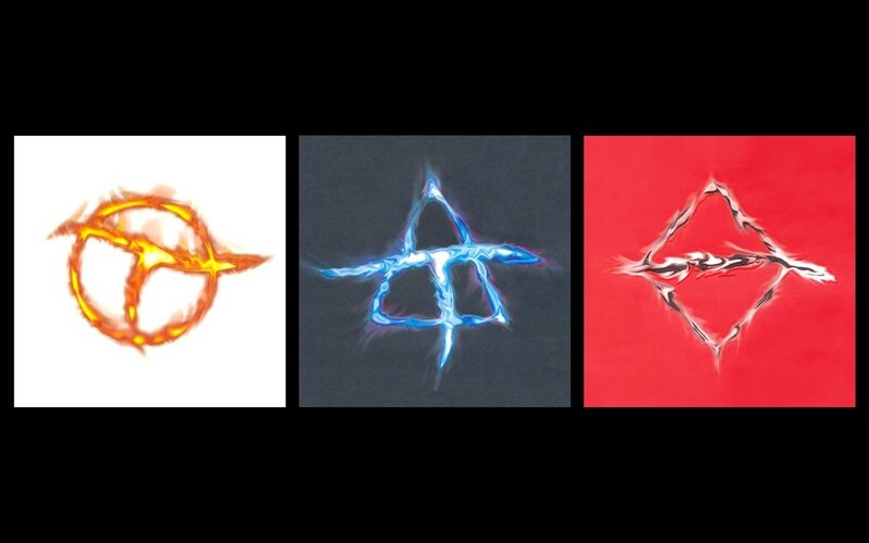 three elemental symbols