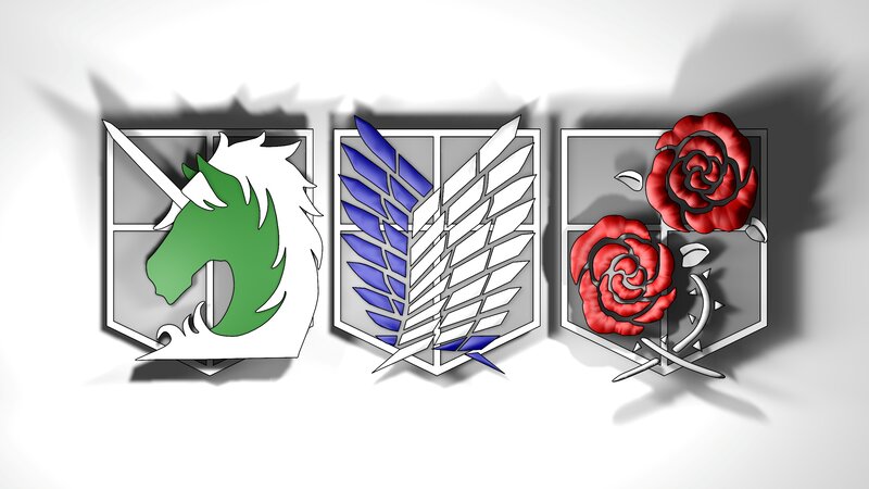 Three Emblems on Shields