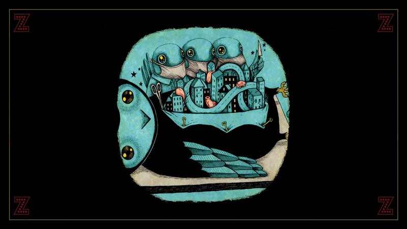 Three-eyed Creatures in City