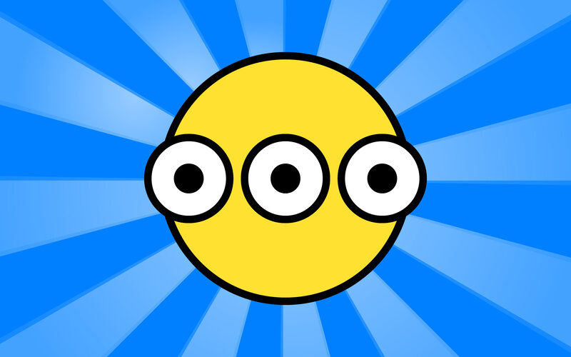 three-eyed yellow emoji