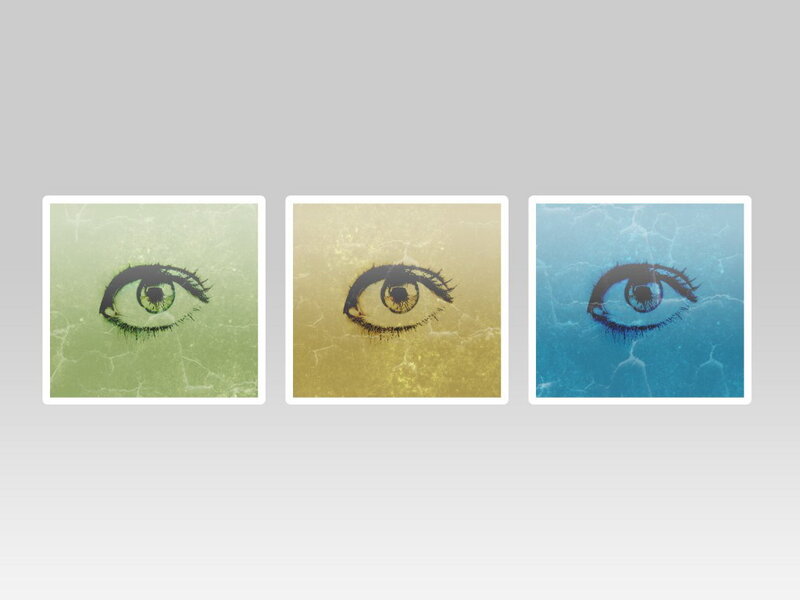 three eyes in different colors