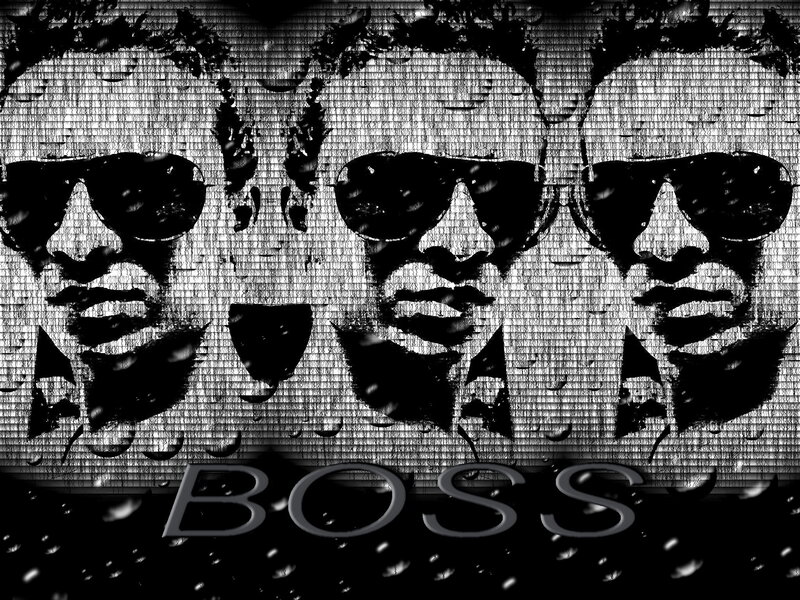 three faces with sunglasses
