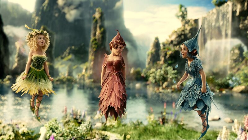 Three Fairies in a Forest — Green, Magical