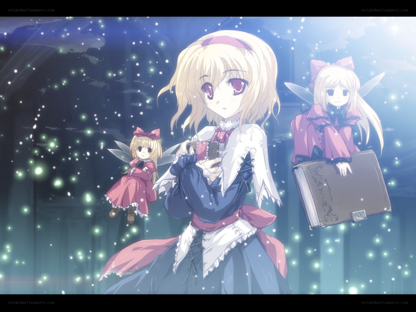 three fairies in a magical night