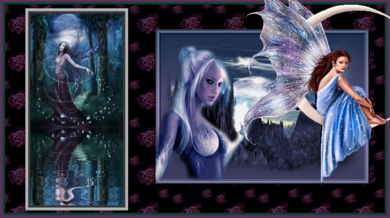 Three Fairies in Fantasy Scenes