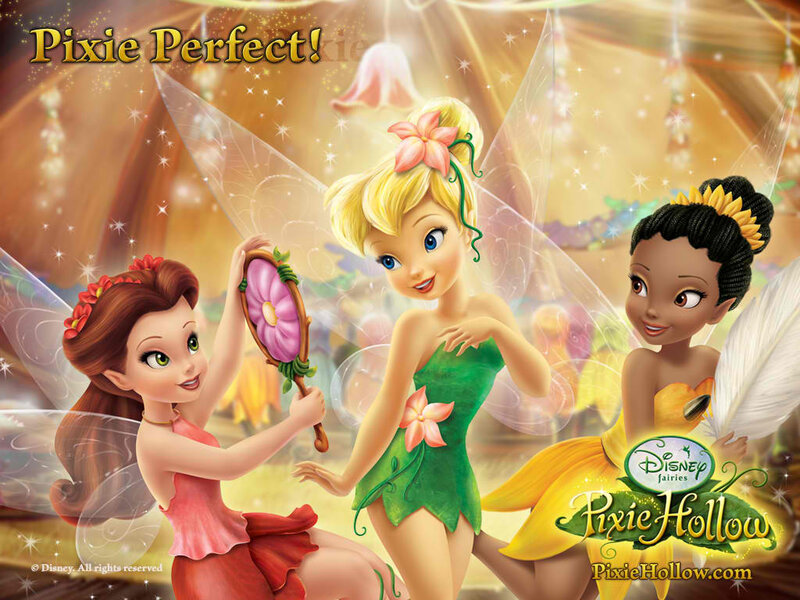 Three Fairies with Wings — Green, Magical