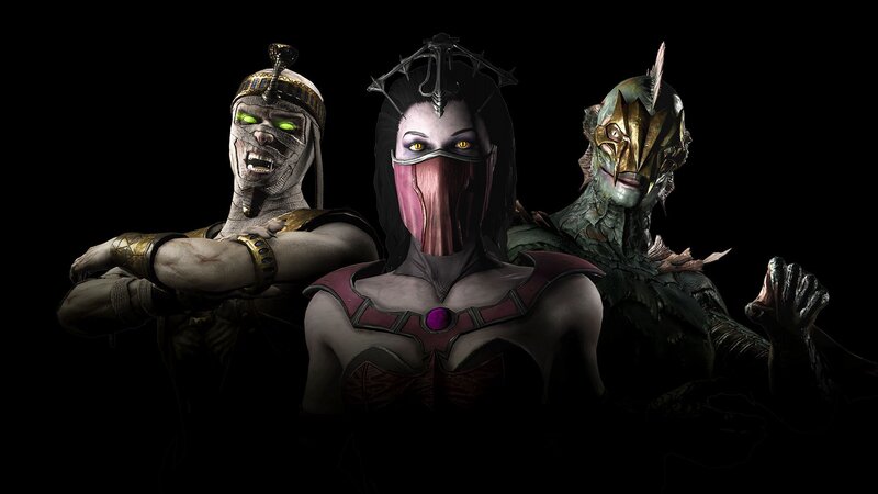 Three Fantasy Characters — Black, Dark, 3d Render
