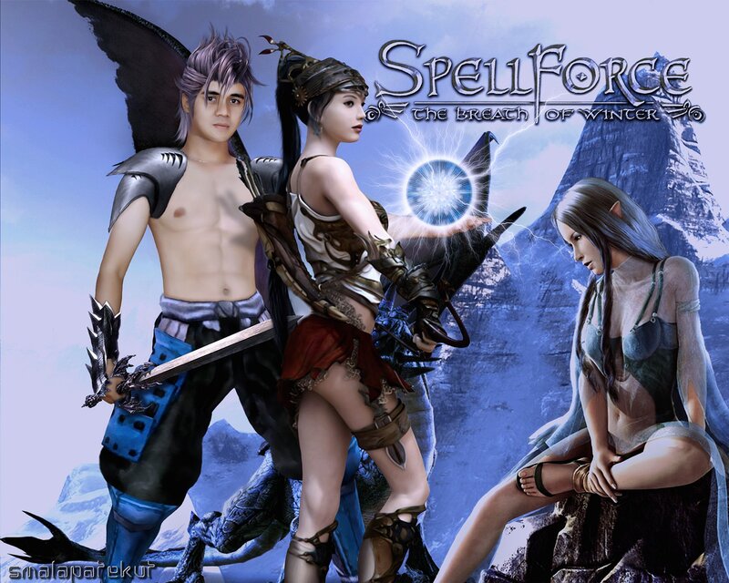 Three Fantasy Characters — Blue, Dramatic, Winter