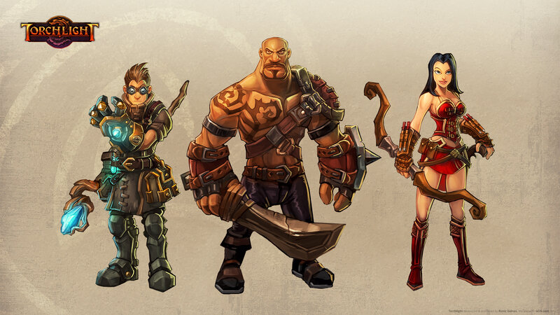 Three Fantasy Characters — Brown, Dramatic