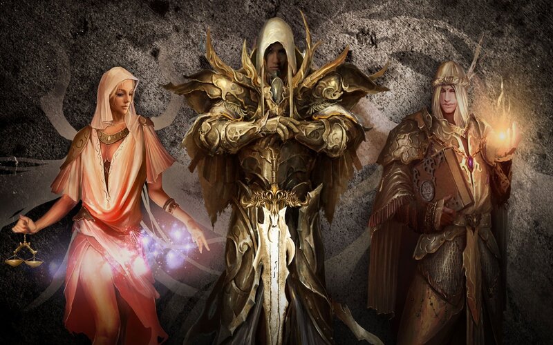 Three Fantasy Characters — Gold