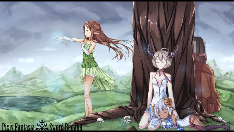 Three Fantasy Characters — Green, Serene