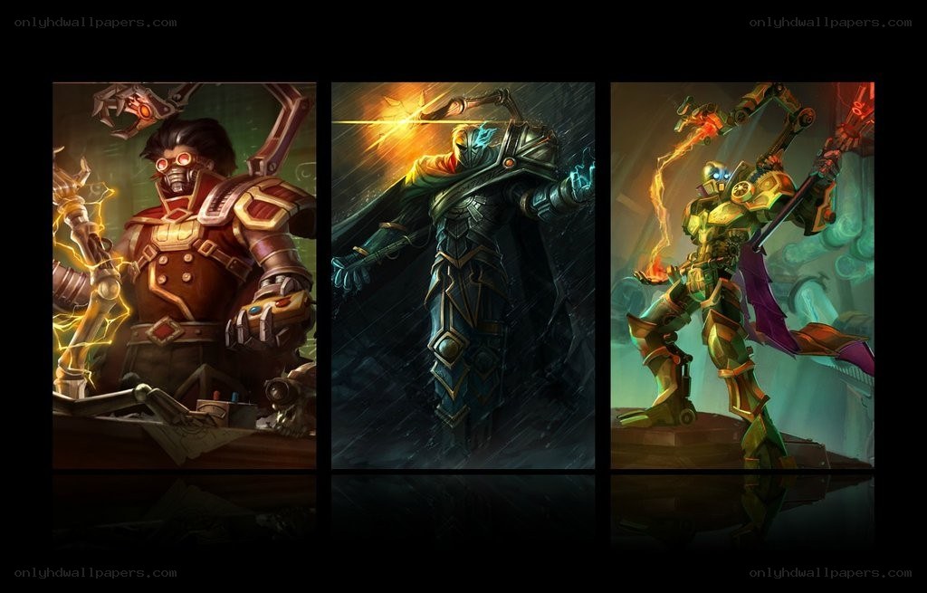 Three fantasy characters in armor