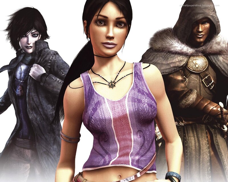Three Fantasy Characters — Purple
