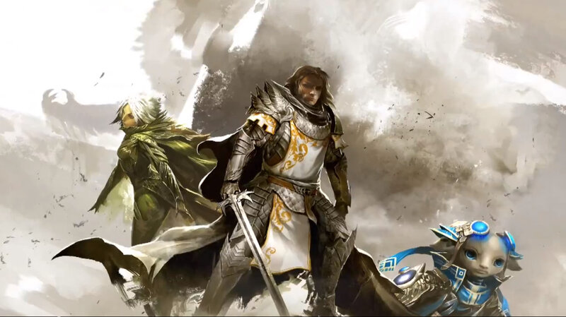 Three Fantasy Characters — White, Dramatic