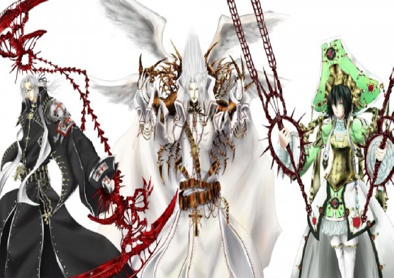 Three Fantasy Characters — White