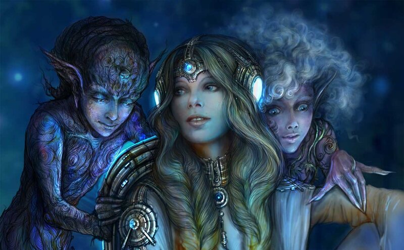 Three Fantasy Figures