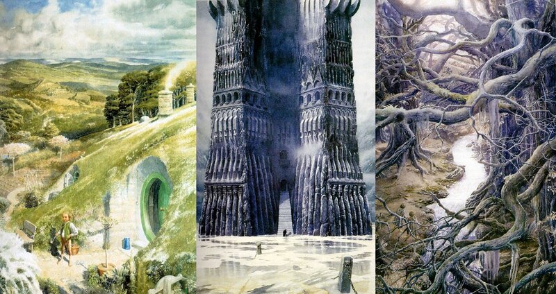 Three fantasy landscapes