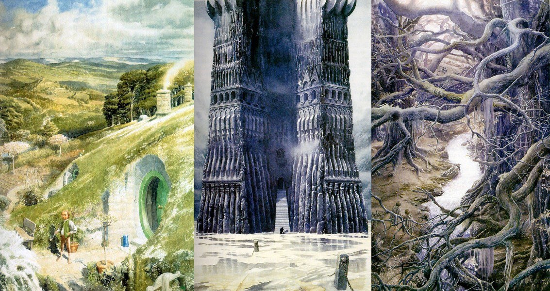 Three fantasy landscapes