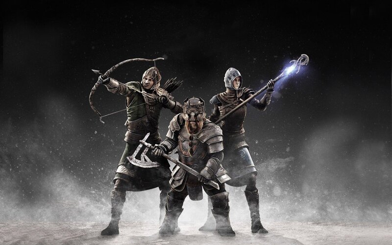 Three Fantasy Warriors — Black, Dramatic, Night