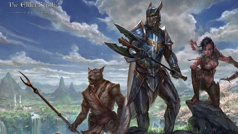 Three Fantasy Warriors — Blue, Dramatic, Afternoon
