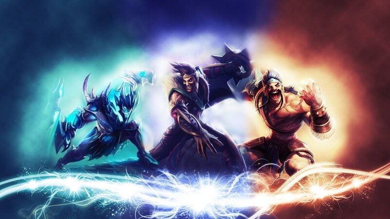 Three Fantasy Warriors — Blue