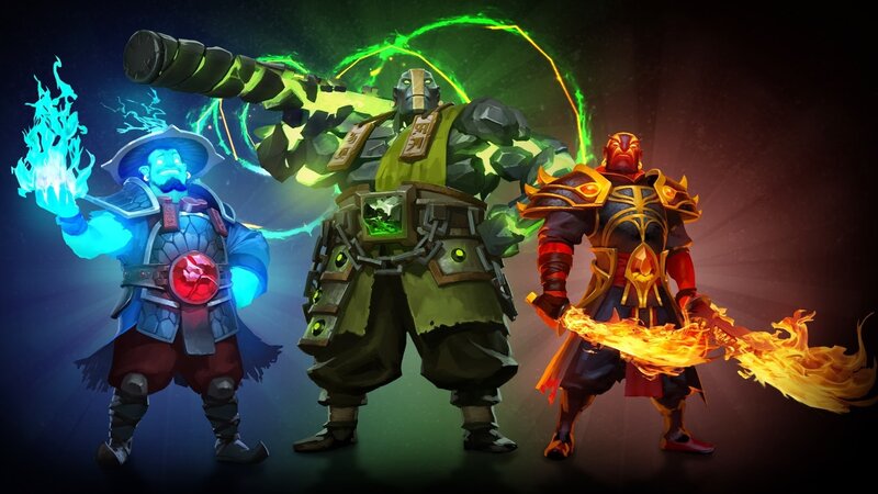 Three Fantasy Warriors — Green, Dramatic