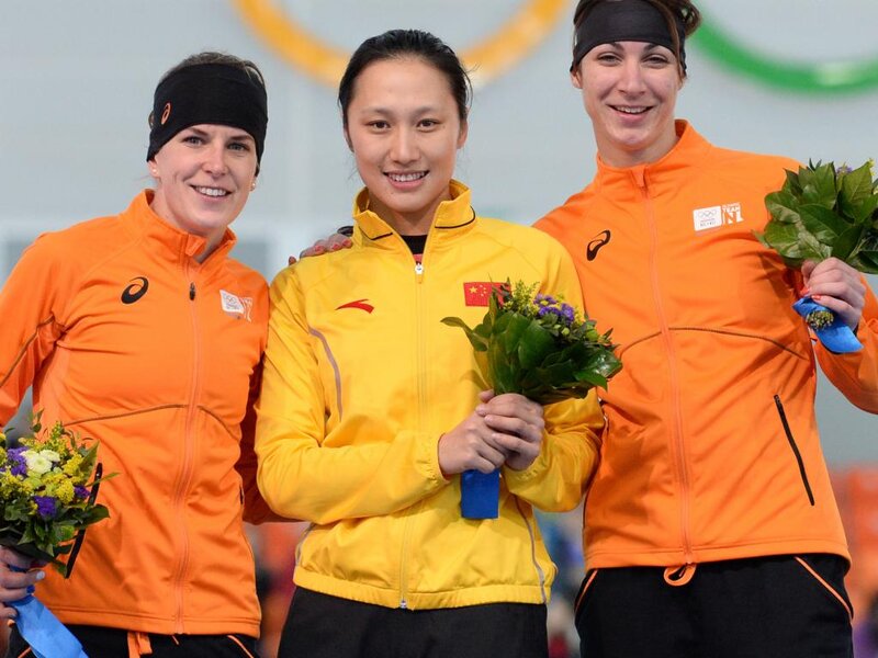 Three Female Athletes — Orange
