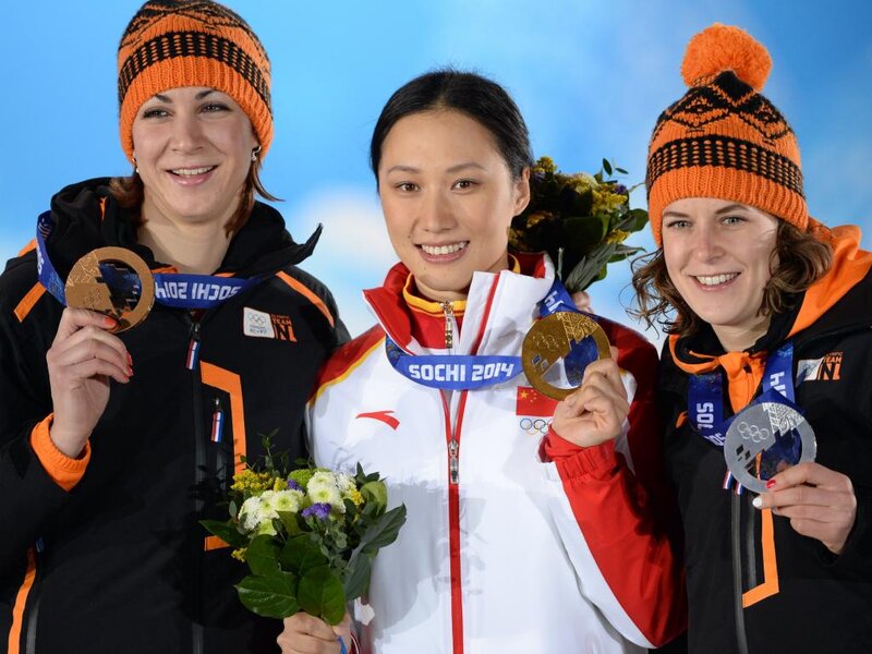 Three Female Athletes — White