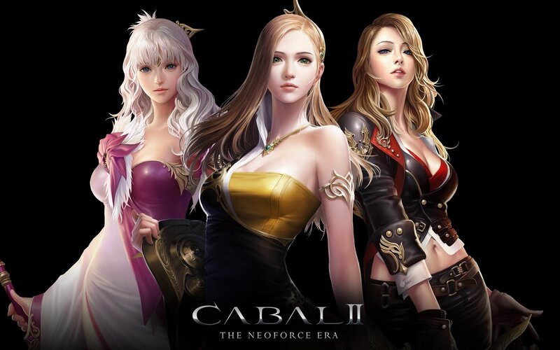 Three Female Characters — Black, Dramatic, Digital Art, Fantasy Armor