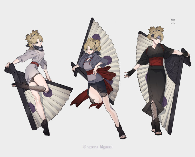 Three Female Characters — Black, Dynamic