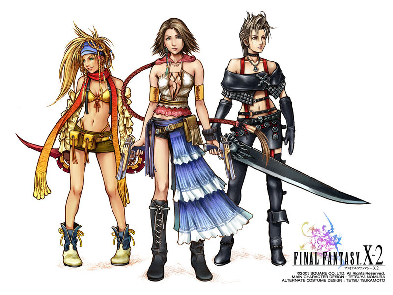 Three Female Characters — Blue, Confident, Digital Art