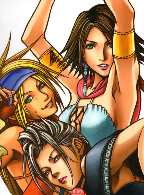 Three Female Characters — Blue, Energetic, Manga
