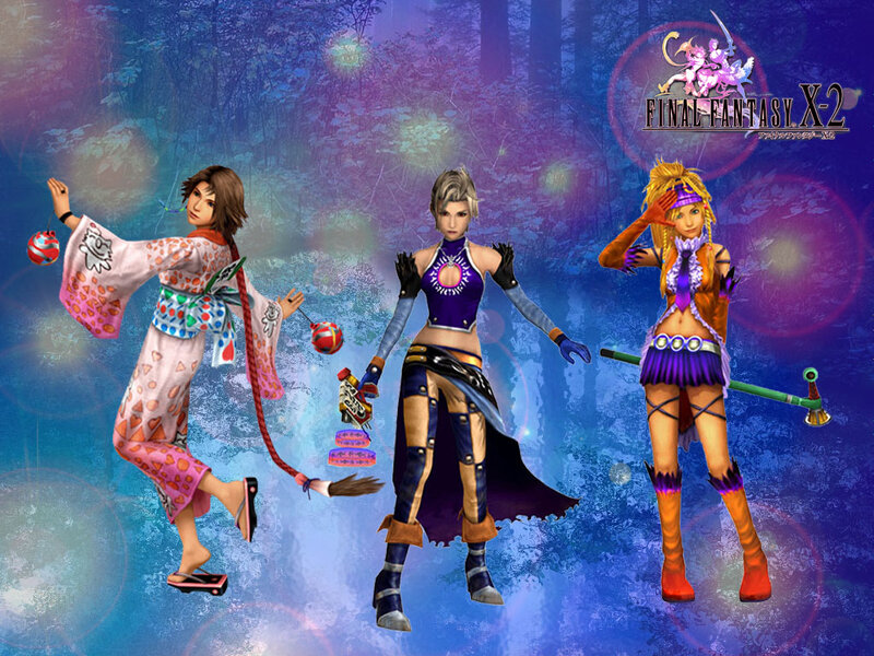 Three Female Characters — Blue, Fantastical