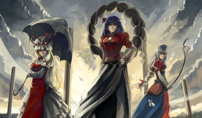 Three Female Characters — Gray
