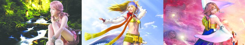 Three Female Characters — Green, Serene, Dramatic