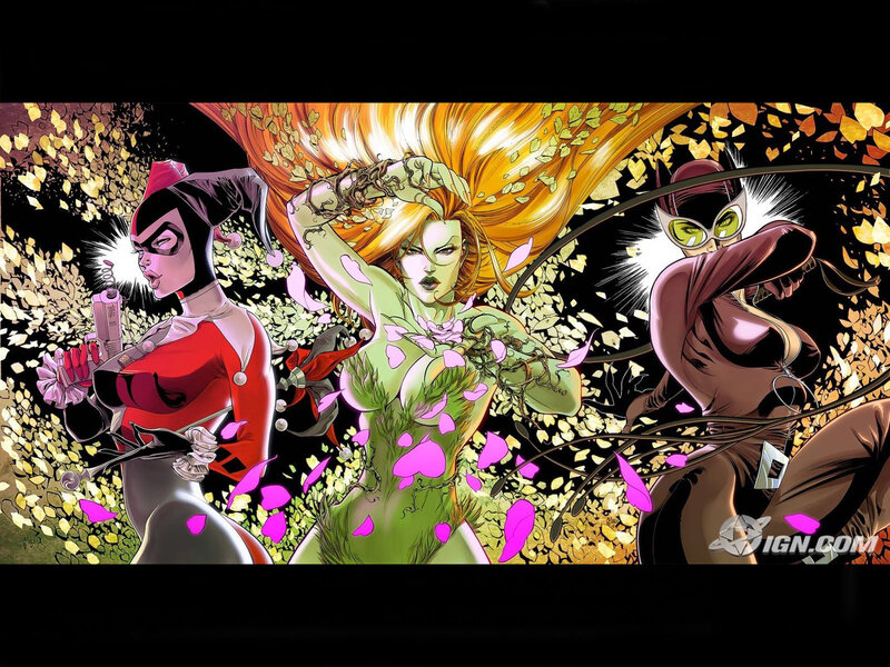 Three Female Characters — Green
