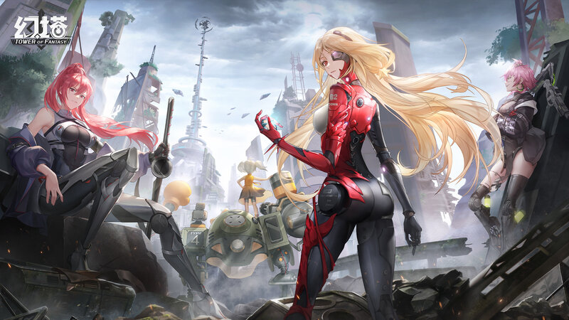 Three Female Characters in Combat Gear