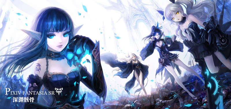 Three Female Characters in Fantasy Armor