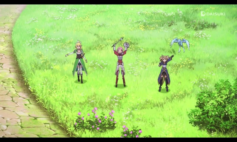 Three Female Characters in Field