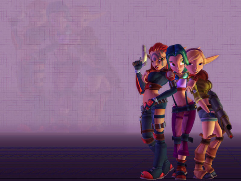 Three Female Characters — Purple, Confident, 3d Render