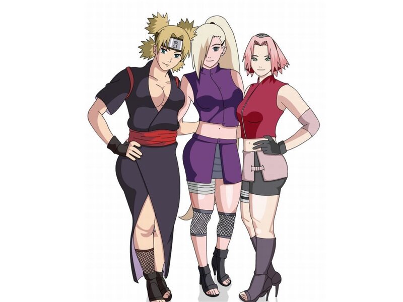 Three Female Characters — Purple, Confident