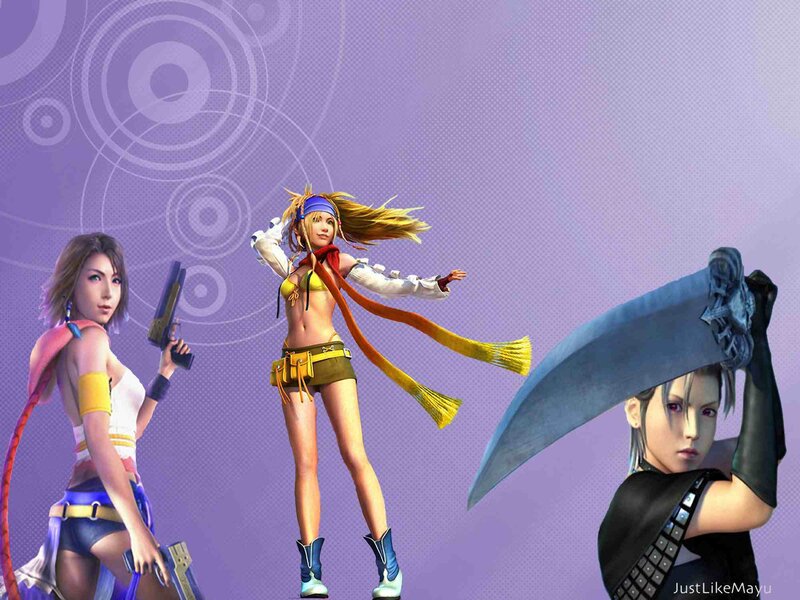 Three Female Characters — Purple, Dynamic