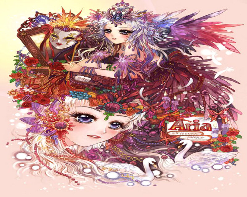 Three Female Characters — Purple, Fantastical