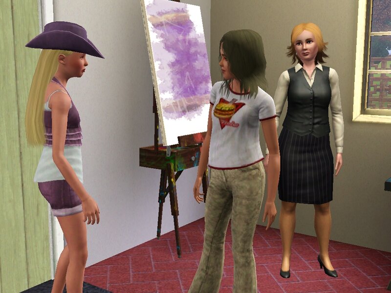 Three Female Characters — Purple, Neutral