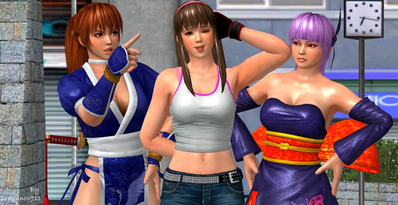 Three Female Characters Standing