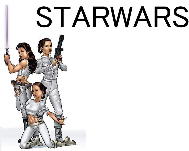 Three Female Characters — White, Action