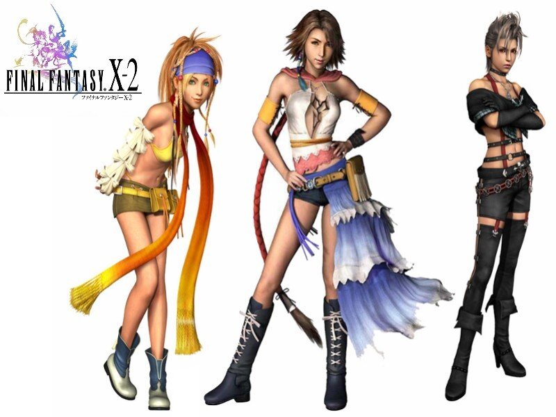 Three Female Characters — White, Confident, Digital Art