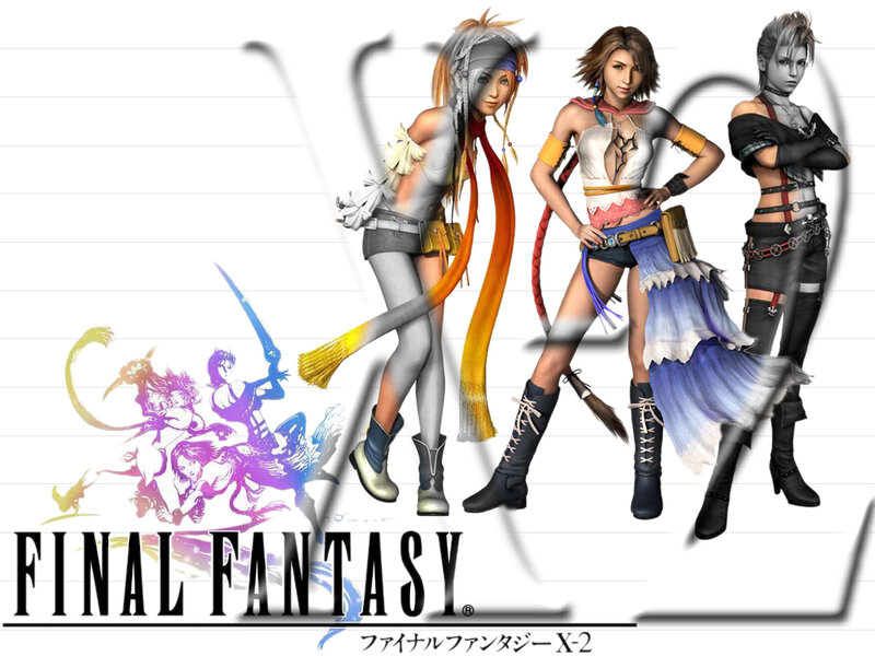 Three Female Characters — White, Dramatic, Digital Art, Game Logo