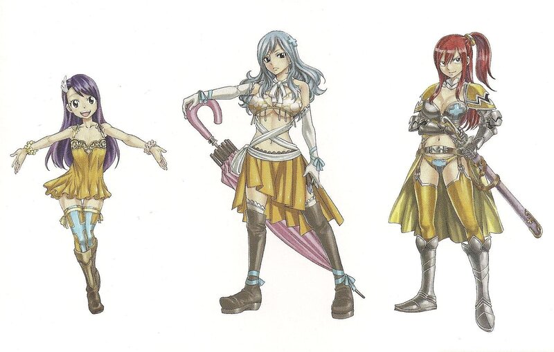 Three Female Characters — Yellow, Confident