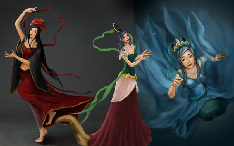 Three Female Dancers